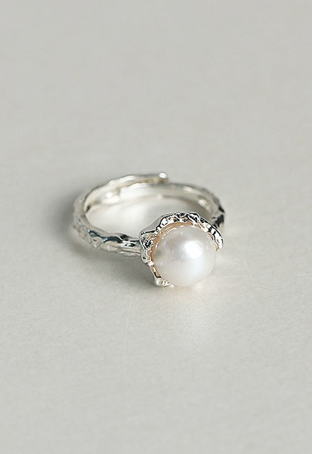 Real pearl casting freshwater pearl one point silver 925 silver ring